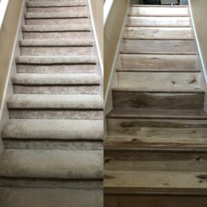 Before and After Stairs Flooring | Melbourne Beach Flooring & Kitchens