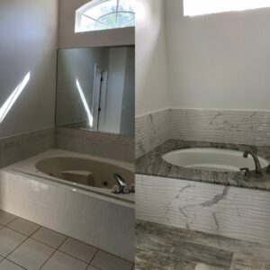 Before and After Bathroom Flooring | Melbourne Beach Flooring & Kitchens